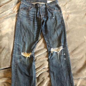 Rag & Bone Ripped Jeans, Slim Straight Fit. 34 W